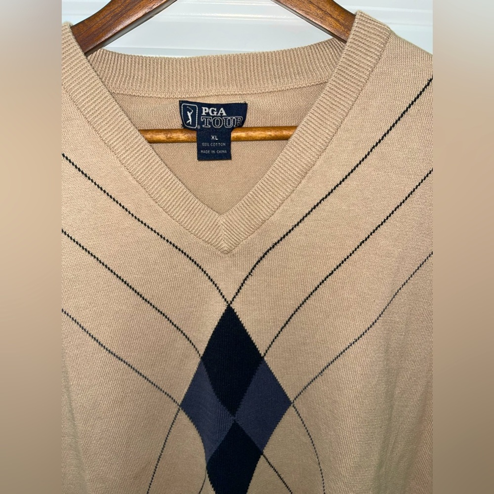 PGA XL sweater vest tan